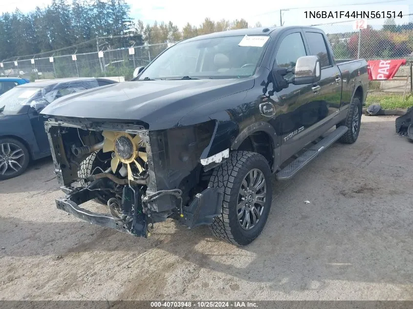 2017 Nissan Titan Xd Platinum Reserve Diesel VIN: 1N6BA1F44HN561514 Lot: 40703948