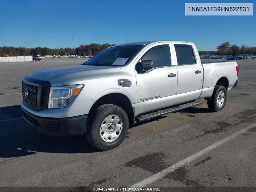 2017 Nissan Titan Xd S Diesel VIN: 1N6BA1F39HN522831 Lot: 40748157