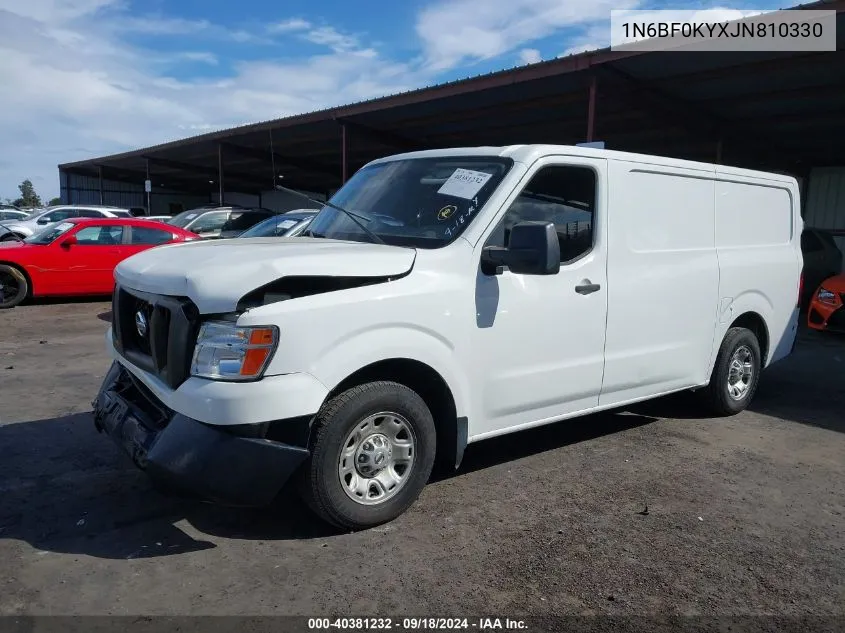 2018 Nissan Nv Cargo Nv2500 Hd Sv V6 VIN: 1N6BF0KYXJN810330 Lot: 40381232