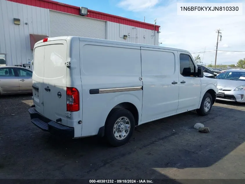 2018 Nissan Nv Cargo Nv2500 Hd Sv V6 VIN: 1N6BF0KYXJN810330 Lot: 40381232