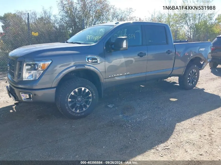 2019 Nissan Titan Xd Sl/Pro-4X/Platinum Reserv VIN: 1N6BA1F4XKN531988 Lot: 40395584