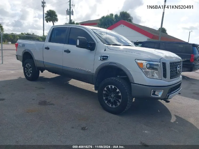 2019 Nissan Titan Xd Pro-4X Diesel VIN: 1N6BA1F41KN520491 Lot: 40818276