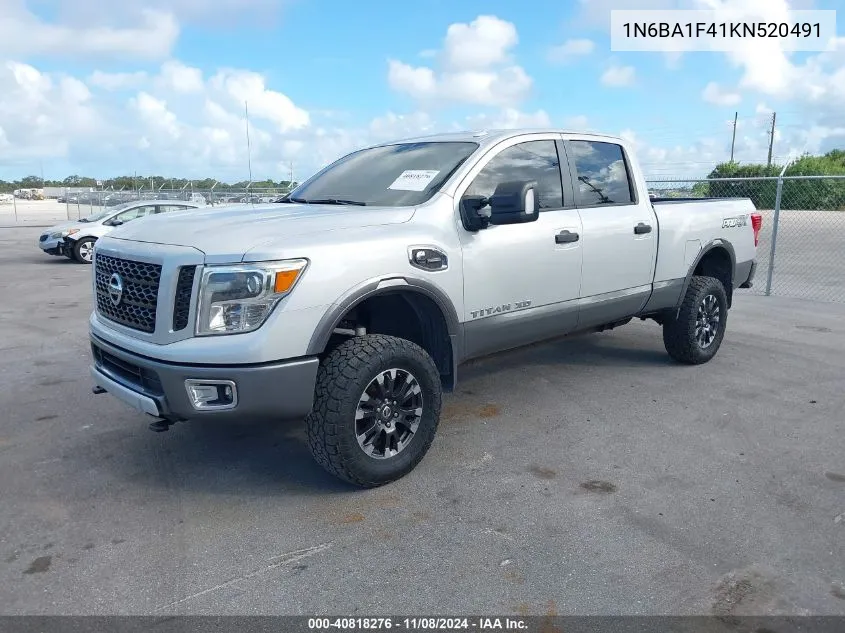 2019 Nissan Titan Xd Pro-4X Diesel VIN: 1N6BA1F41KN520491 Lot: 40818276