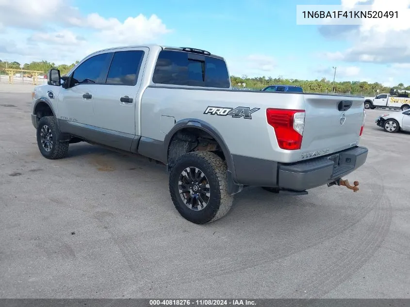 2019 Nissan Titan Xd Pro-4X Diesel VIN: 1N6BA1F41KN520491 Lot: 40818276