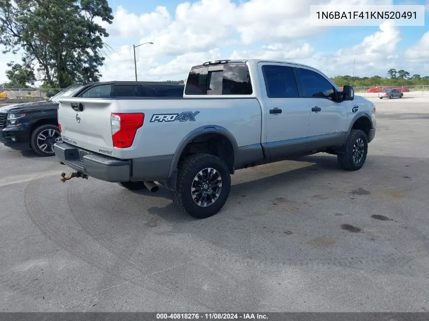 2019 Nissan Titan Xd Pro-4X Diesel VIN: 1N6BA1F41KN520491 Lot: 40818276