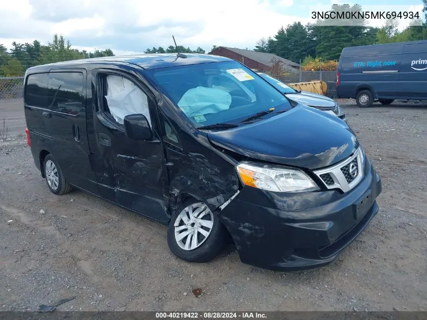 2021 Nissan Nv200 Compact Cargo Sv Xtronic Cvt VIN: 3N6CM0KN5MK694934 Lot: 40219422