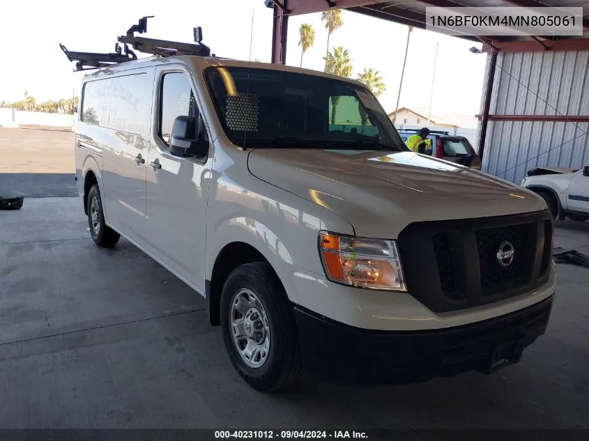 2021 Nissan Nv Cargo Nv1500 Sv Standard Roof V6 VIN: 1N6BF0KM4MN805061 Lot: 40231012