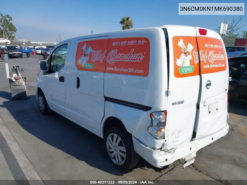 2021 Nissan Nv200 Compact Cargo Sv Xtronic Cvt VIN: 3N6CM0KN1MK690380 Lot: 40311333