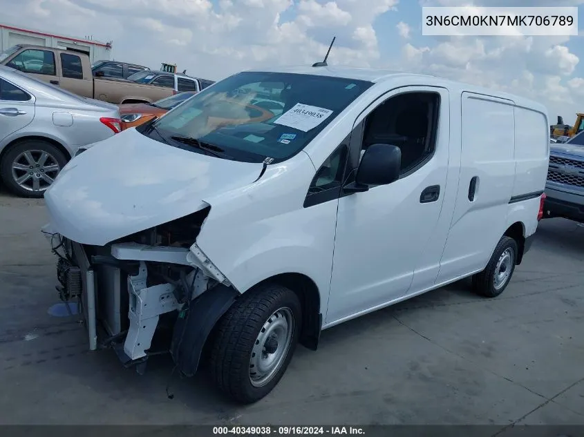 2021 Nissan Nv200 Compact Cargo S Xtronic Cvt VIN: 3N6CM0KN7MK706789 Lot: 40349038