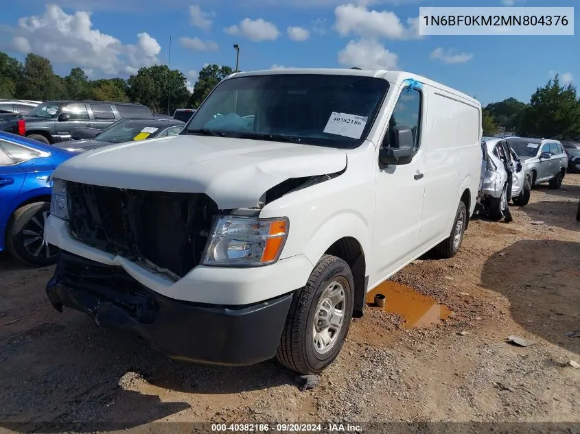 2021 Nissan Nv Cargo Nv1500 Sv Standard Roof V6 VIN: 1N6BF0KM2MN804376 Lot: 40382186