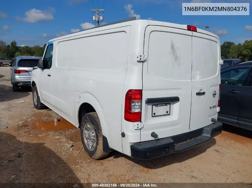 1N6BF0KM2MN804376 2021 Nissan Nv Cargo Nv1500 Sv Standard Roof V6