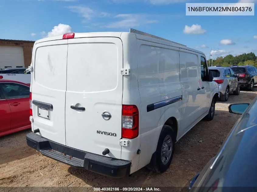 1N6BF0KM2MN804376 2021 Nissan Nv Cargo Nv1500 Sv Standard Roof V6