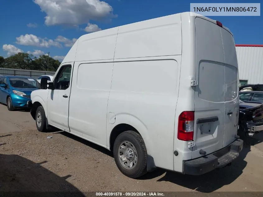 1N6AF0LY1MN806472 2021 Nissan Nv Cargo Nv2500 Hd Sv High Roof V8