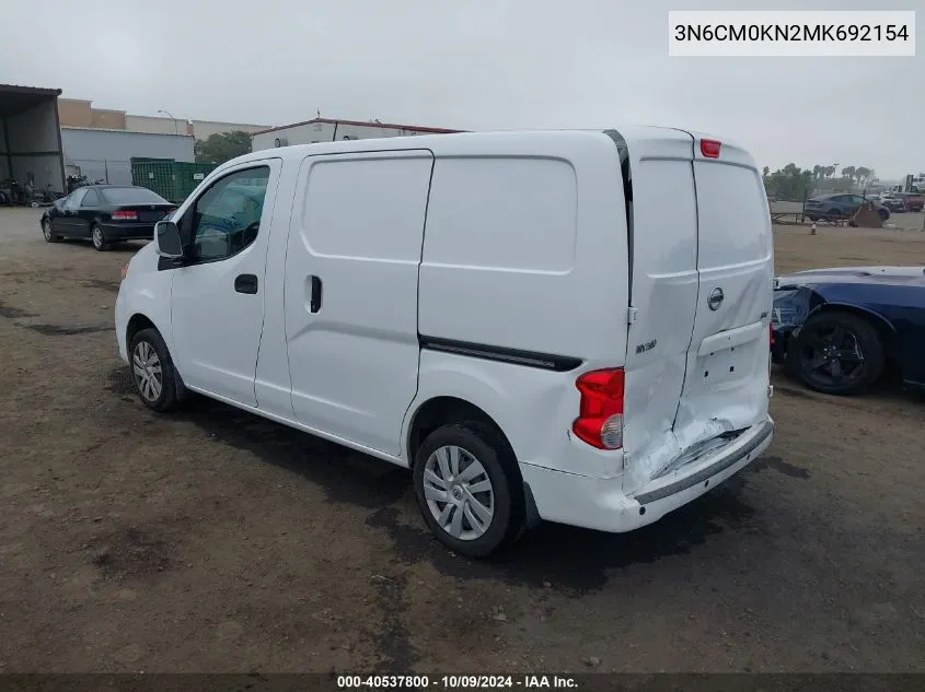 2021 Nissan Nv200 Compact Cargo Sv Xtronic Cvt VIN: 3N6CM0KN2MK692154 Lot: 40537800