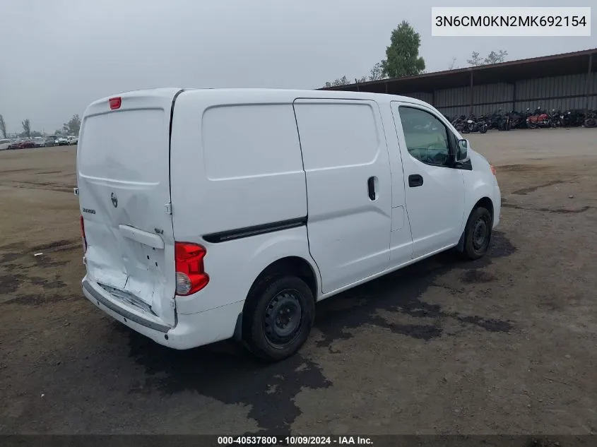 2021 Nissan Nv200 Compact Cargo Sv Xtronic Cvt VIN: 3N6CM0KN2MK692154 Lot: 40537800