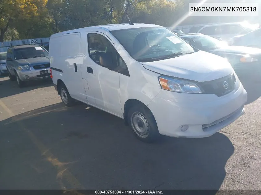 2021 Nissan Nv200 Compact Cargo S Xtronic Cvt VIN: 3N6CM0KN7MK705318 Lot: 40753594