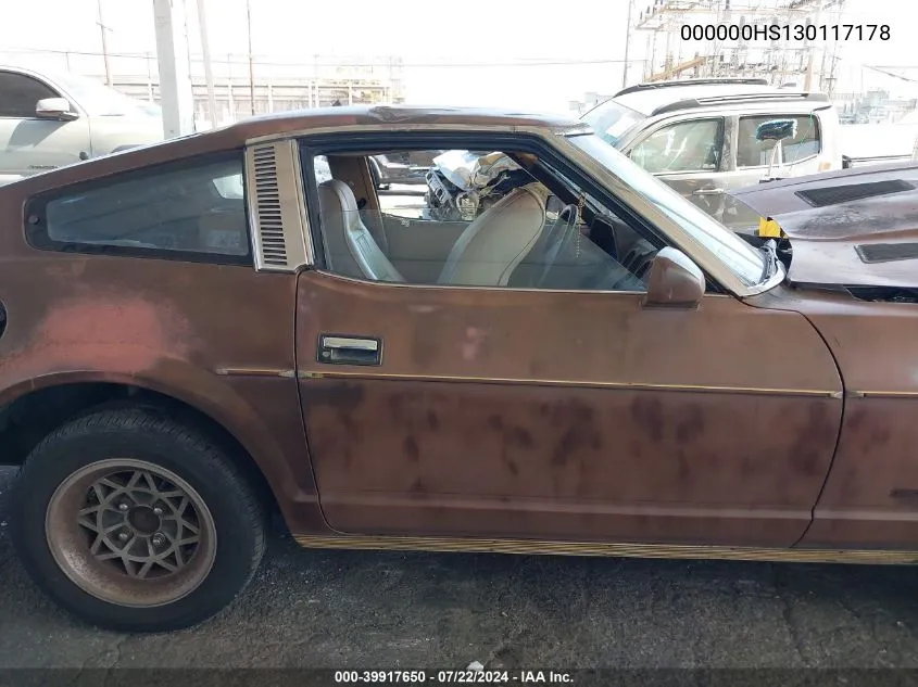 1979 Nissan 280Zx VIN: 000000HS130117178 Lot: 39917650