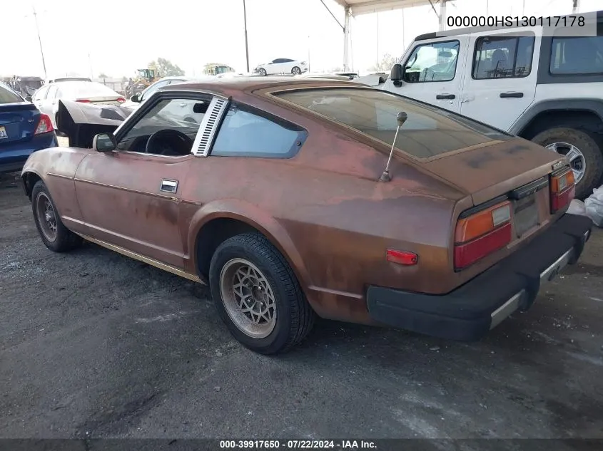 1979 Nissan 280Zx VIN: 000000HS130117178 Lot: 39917650