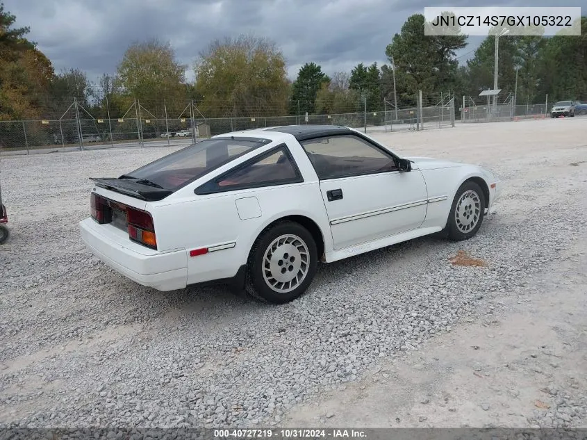 1986 Nissan 300Zx VIN: JN1CZ14S7GX105322 Lot: 40727219