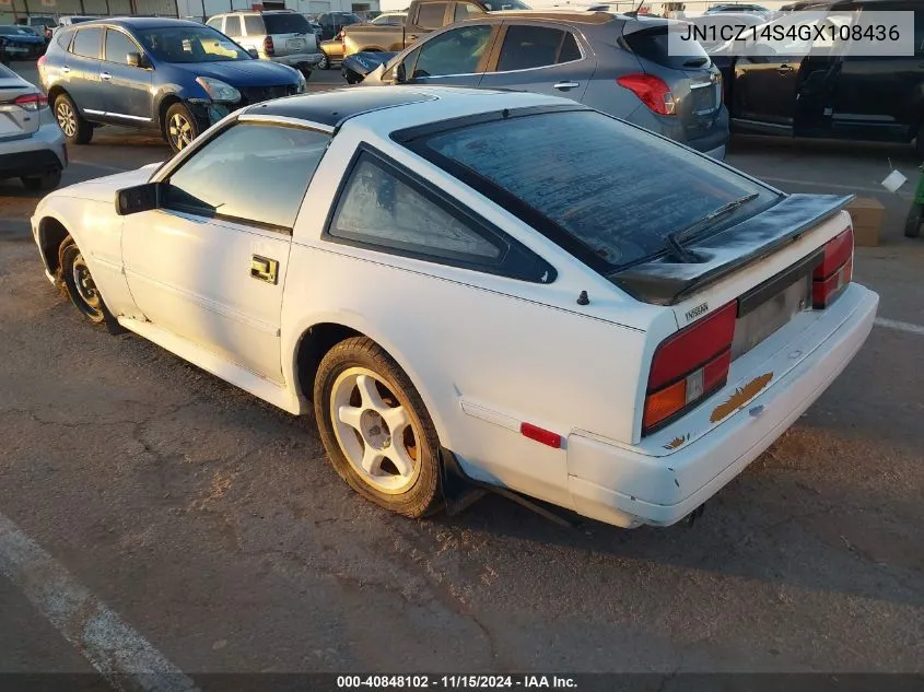 1986 Nissan 300Zx VIN: JN1CZ14S4GX108436 Lot: 40848102