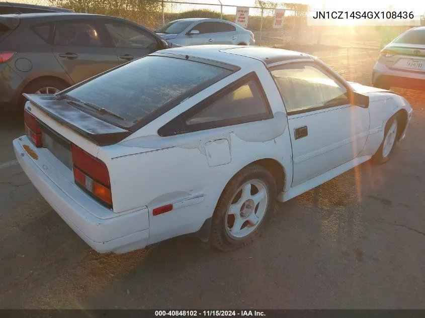 1986 Nissan 300Zx VIN: JN1CZ14S4GX108436 Lot: 40848102