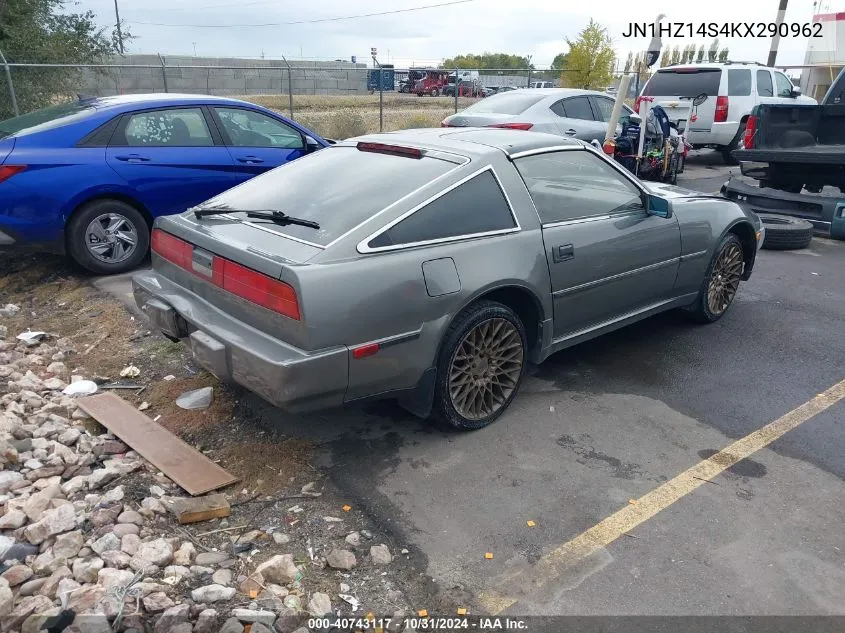 1989 Nissan 300Zx VIN: JN1HZ14S4KX290962 Lot: 40743117