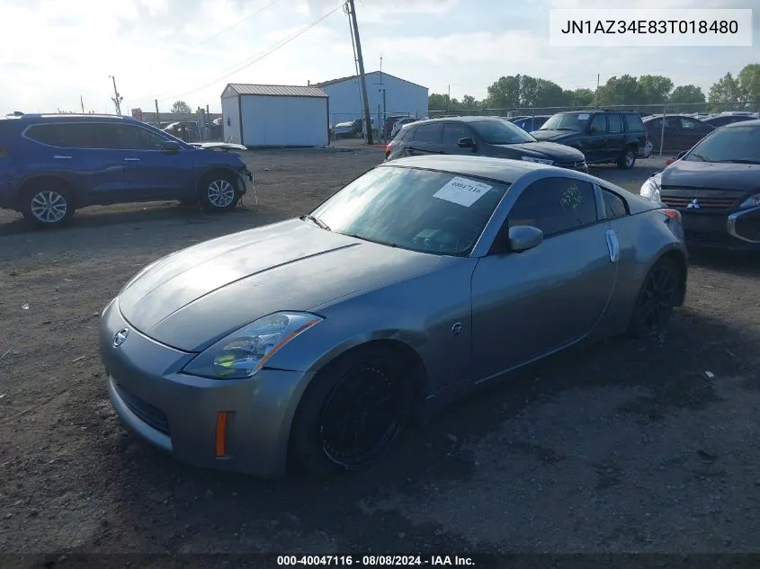 2003 Nissan 350Z Enthusiast VIN: JN1AZ34E83T018480 Lot: 40047116