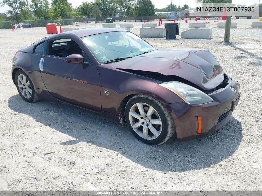 2003 Nissan 350Z Touring VIN: JN1AZ34E13T007935 Lot: 40113797