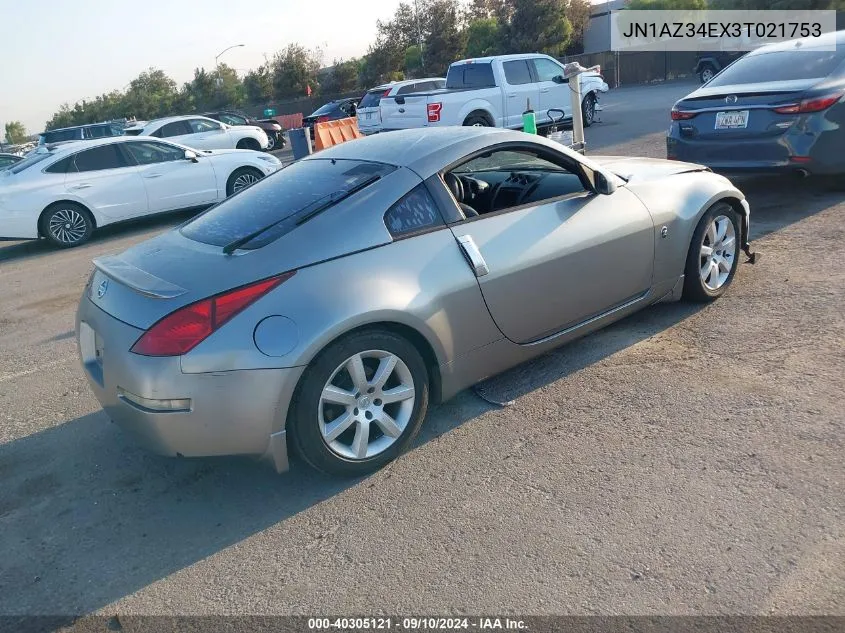 JN1AZ34EX3T021753 2003 Nissan 350Z Coupe