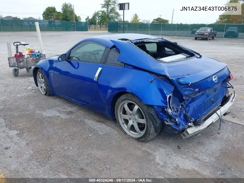 JN1AZ34E43T006875 2003 Nissan 350Z Track