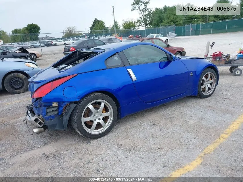 JN1AZ34E43T006875 2003 Nissan 350Z Track