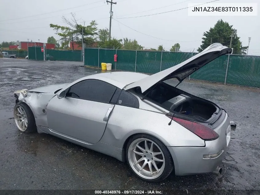 2003 Nissan 350Z Touring VIN: JN1AZ34E83T011335 Lot: 40348976