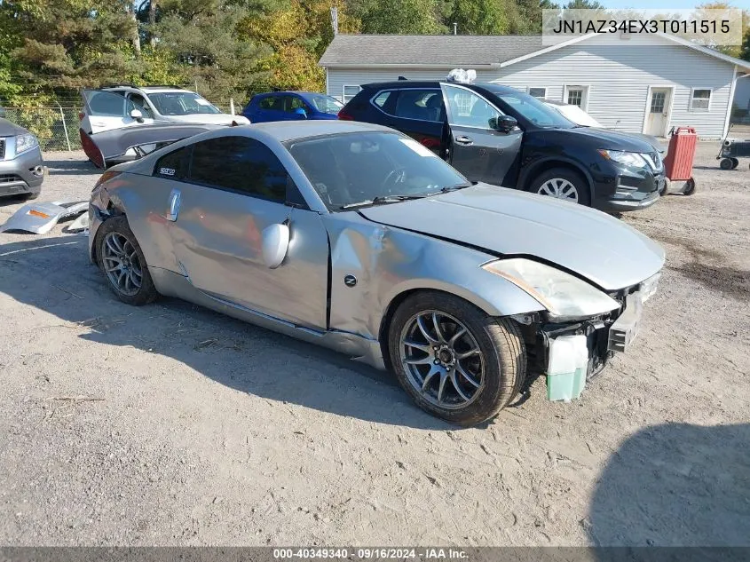 2003 Nissan 350Z Coupe VIN: JN1AZ34EX3T011515 Lot: 40349340