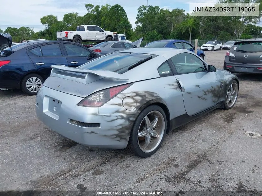 2003 Nissan 350Z Touring VIN: JN1AZ34D93T119065 Lot: 40361652