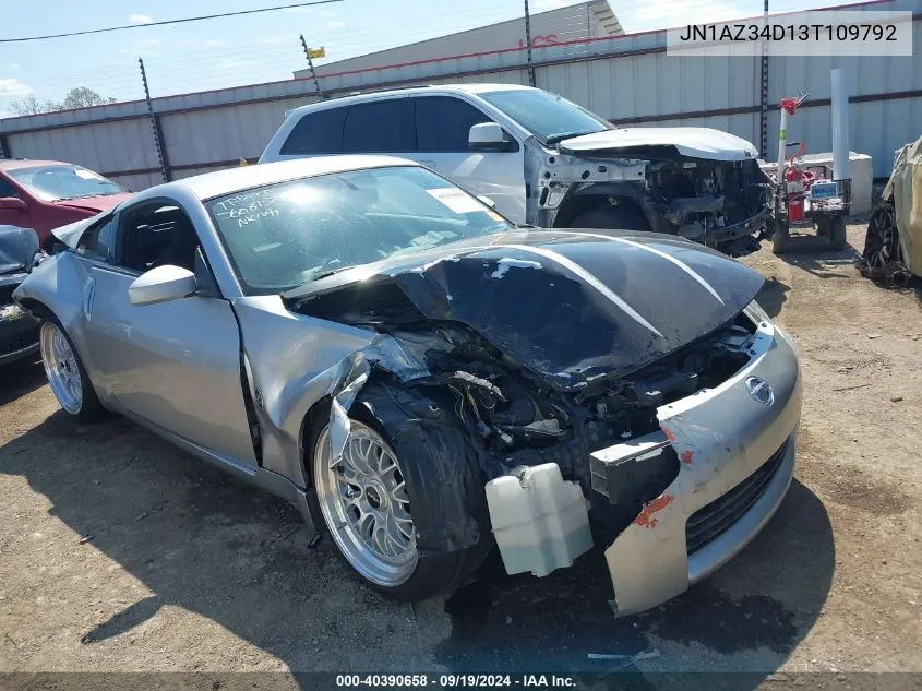 2003 Nissan 350Z Enthusiast VIN: JN1AZ34D13T109792 Lot: 40390658