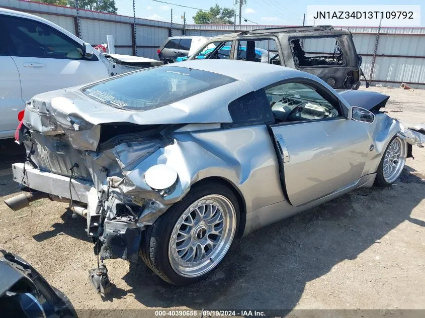 2003 Nissan 350Z Enthusiast VIN: JN1AZ34D13T109792 Lot: 40390658