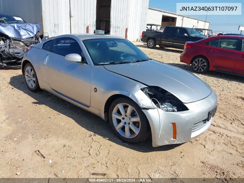 2003 Nissan 350Z Enthusiast VIN: JN1AZ34D63T107097 Lot: 40402131