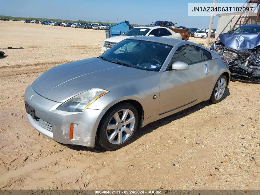 2003 Nissan 350Z Enthusiast VIN: JN1AZ34D63T107097 Lot: 40402131