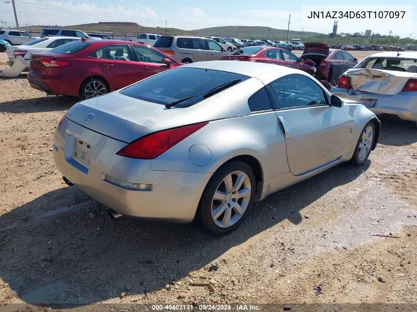 2003 Nissan 350Z Enthusiast VIN: JN1AZ34D63T107097 Lot: 40402131