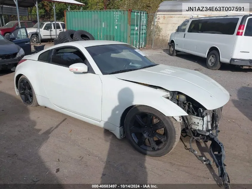 JN1AZ34E63T007591 2003 Nissan 350Z Coupe