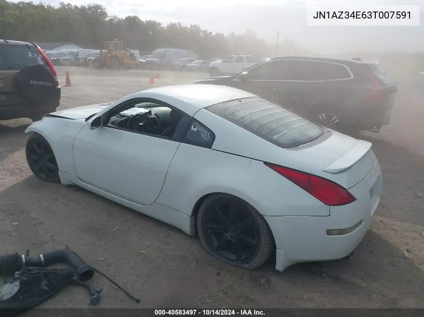 JN1AZ34E63T007591 2003 Nissan 350Z Coupe