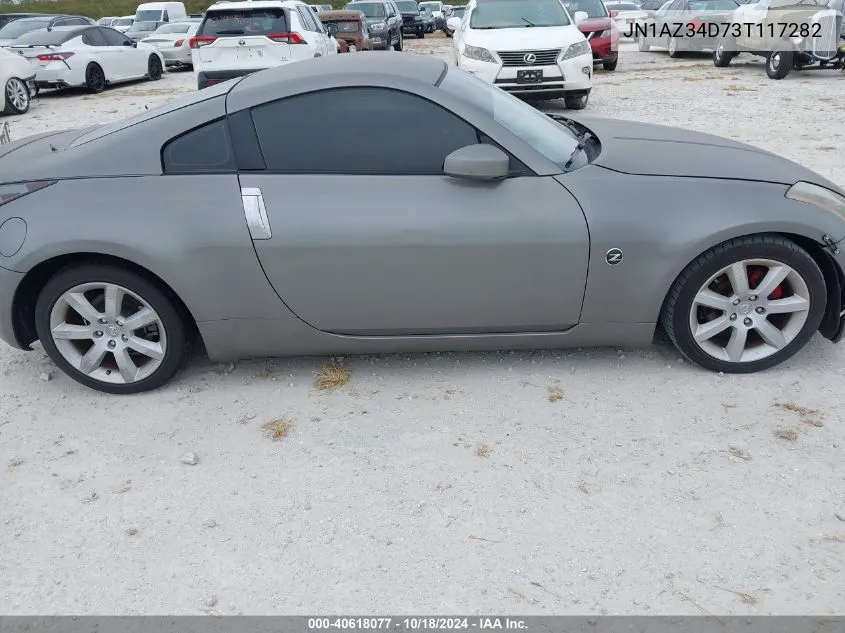 2003 Nissan 350Z Coupe VIN: JN1AZ34D73T117282 Lot: 40618077