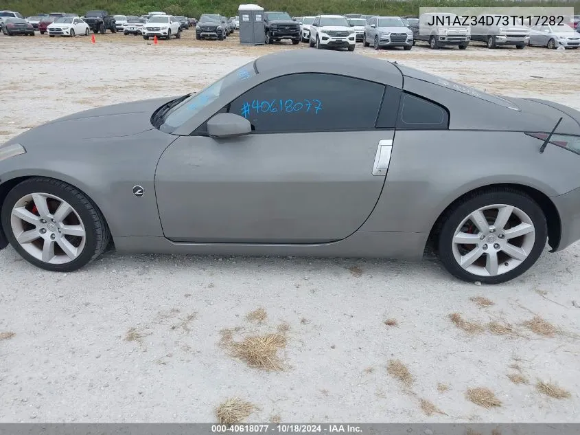 2003 Nissan 350Z Coupe VIN: JN1AZ34D73T117282 Lot: 40618077