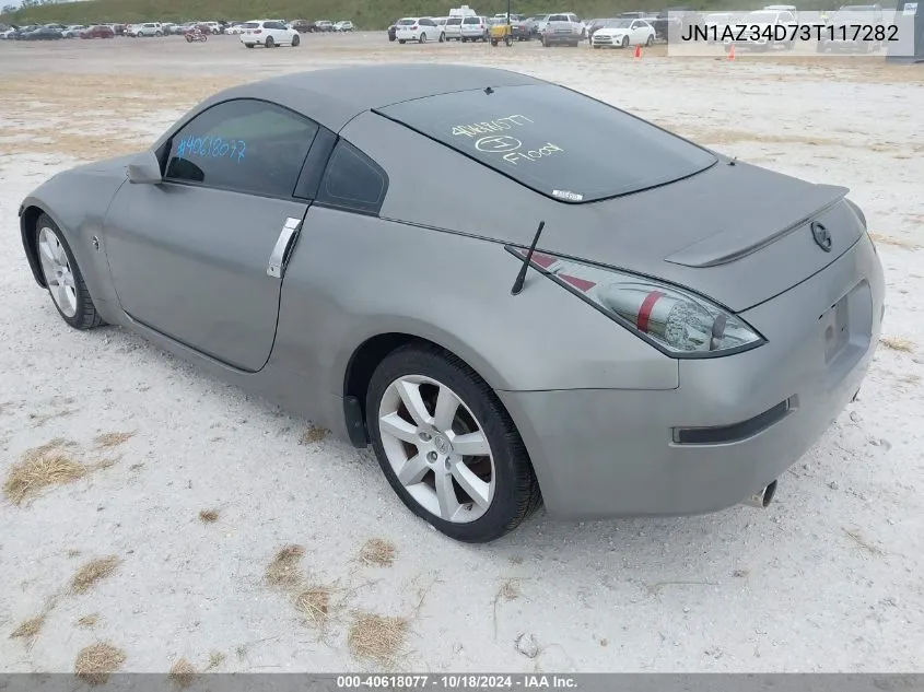 2003 Nissan 350Z Coupe VIN: JN1AZ34D73T117282 Lot: 40618077