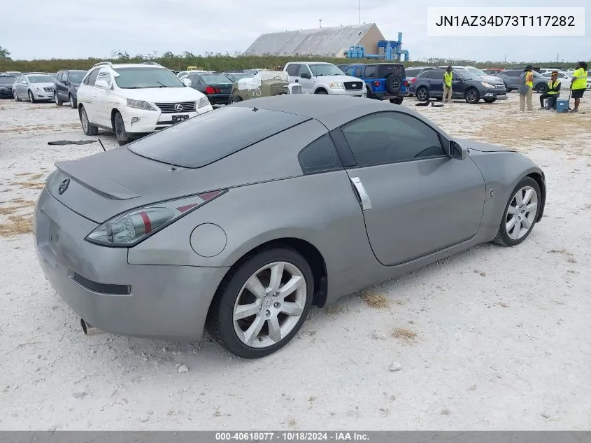 2003 Nissan 350Z Coupe VIN: JN1AZ34D73T117282 Lot: 40618077