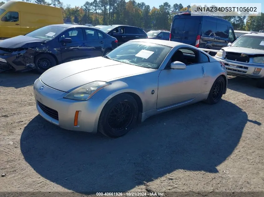 2003 Nissan 350Z Enthusiast VIN: JN1AZ34D53T105602 Lot: 40661926