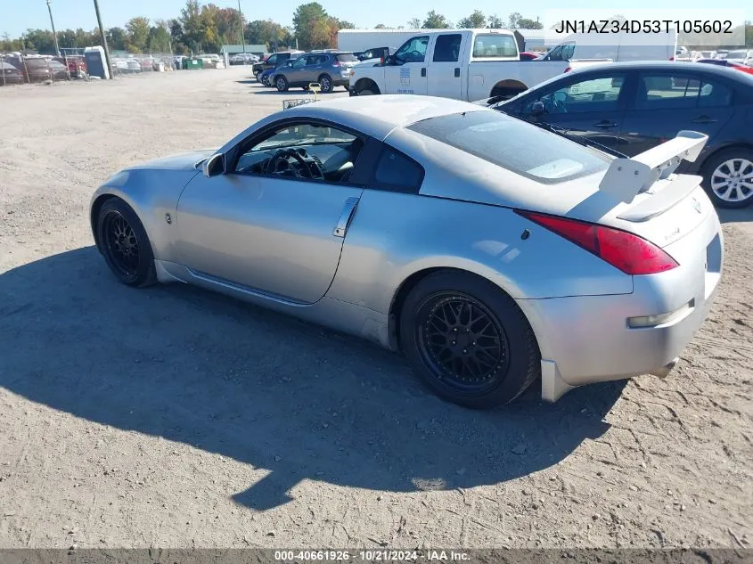 2003 Nissan 350Z Enthusiast VIN: JN1AZ34D53T105602 Lot: 40661926