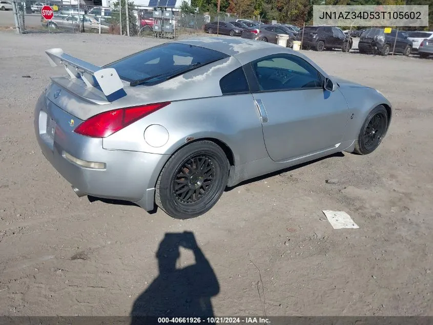 2003 Nissan 350Z Enthusiast VIN: JN1AZ34D53T105602 Lot: 40661926