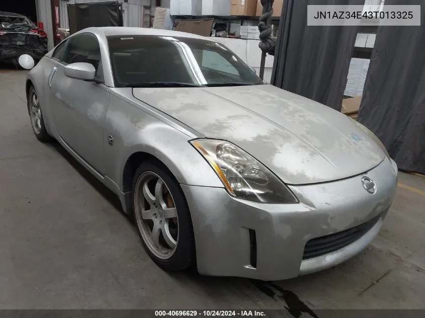 2003 Nissan 350Z Track VIN: JN1AZ34E43T013325 Lot: 40696629