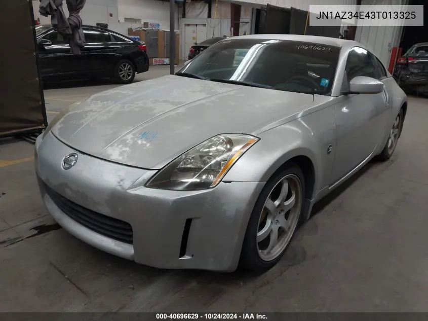 2003 Nissan 350Z Track VIN: JN1AZ34E43T013325 Lot: 40696629